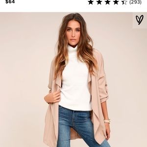 Lulus Blush Pink Oversized Jacket